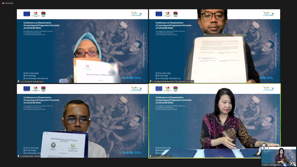 Konferensi Diseminasi Pembelajaran dan Hasil Program LOCALISE SDGs dengan Disertai Penandatanganan MoU