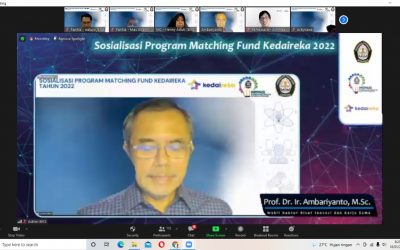 SOSIALISASI MATCHING FUND KEDAIREKA TAHUN 2022 UNIVERSITAS DIPONEGORO